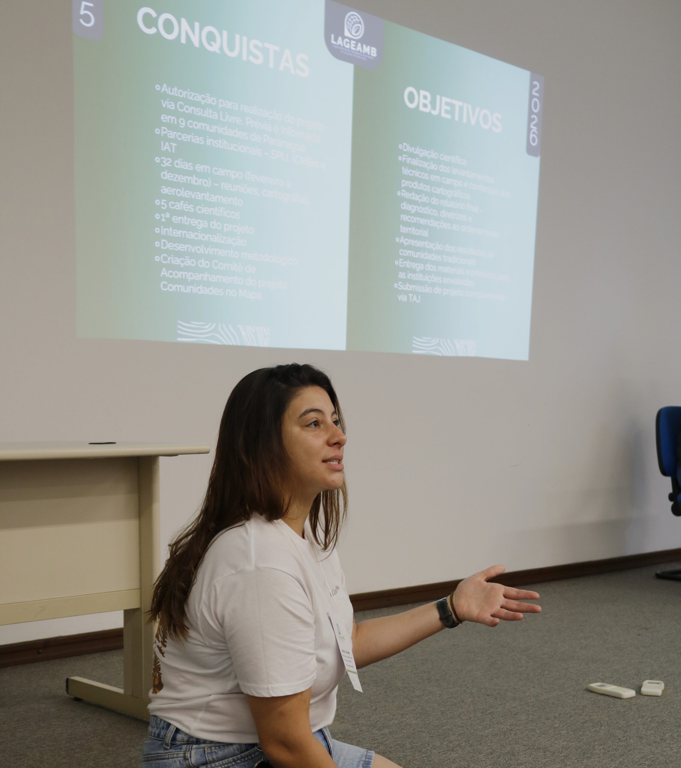 Vivian Cordeiro da Silva apresenta pbjetivos e conquista do projeto Comunidades no Mapa  / Foto: Cecilia Sizanoski